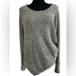 Vintage Havana Gray Textured Knit Lace Back Sweater Approx Women’s Large